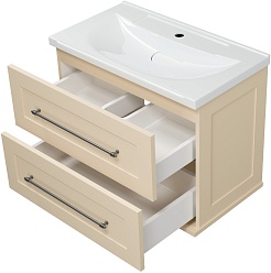 Misty Мебель для ванной Марта 80 подвесная бежевая – фотография-5